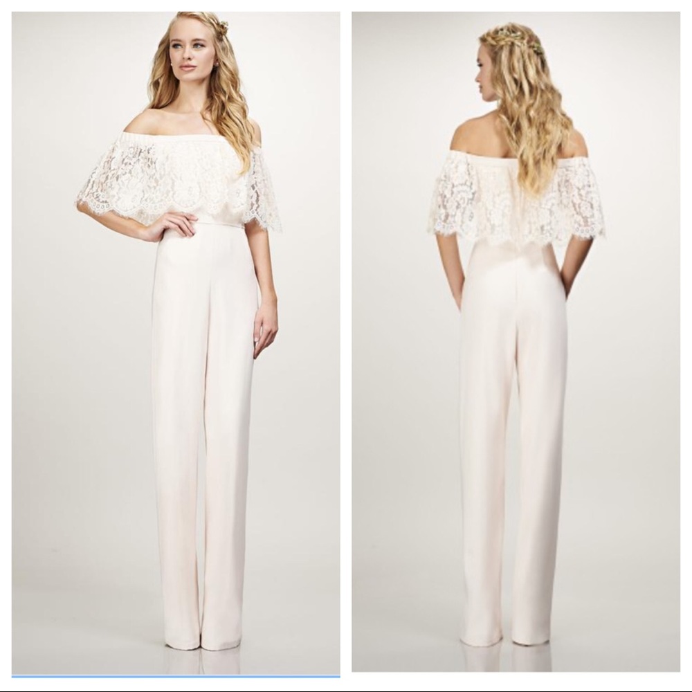 New BHLDN Theia Bridesmaids Mila Lace Jumpsuit